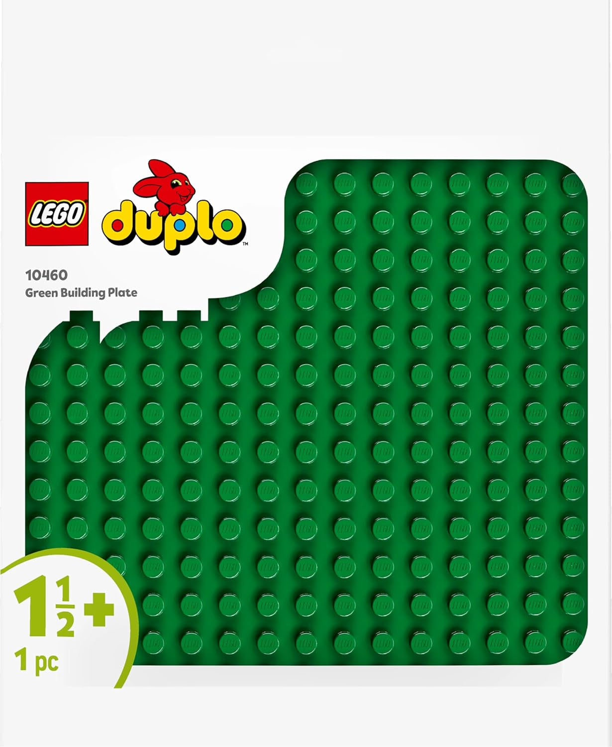 LEGO DUPLO Bauplatte in Grün, Bauspielzeug Für Kleinkinder Ab 18 Monaten, Zum Ausstellen Von Modellen, Lässt Vorschulkinder Kreativ Bauen Und Fantasievoll Spielen, Lernspielzeug 10460