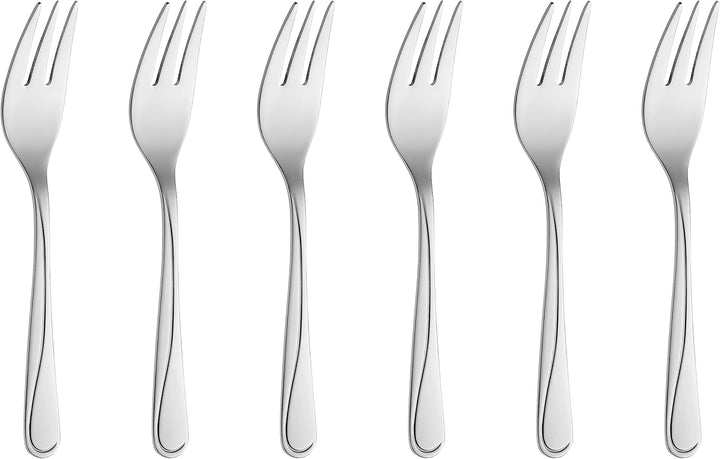 Gerlach Mango Besteck-Set 6 Personen Spülmaschinenfest Essbesteck Edelstahl Elegantes Besteck Messer Gabel Löffel Teelöffel Tafelbesteck Rostfrei 24 Stk, Silberglänzend