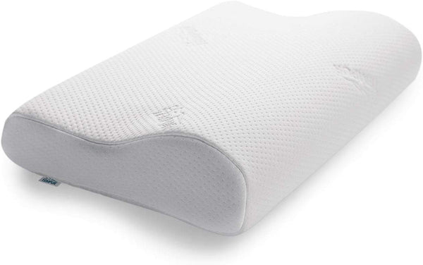 TEMPUR Original Sleeping Pillow Memory Foam, Pernă ergonomică de susținere a gâtului pentru cei care dorm lateral și pe spate, Fermă, M (50 X 31 X 10/7 Cm), Alb