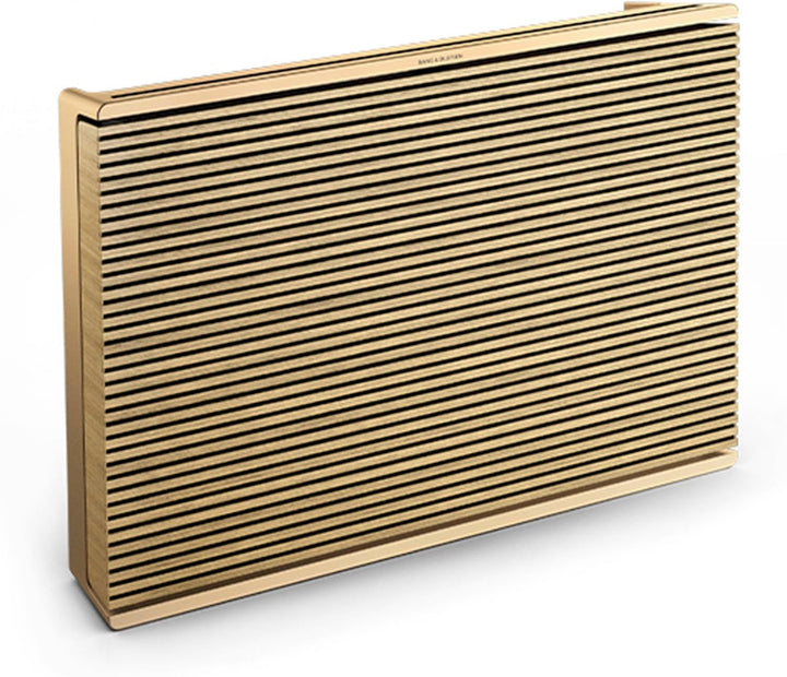 Bang & Olufsen Beosound Level - Difuzor portabil fără fir cu Wifi și Bluetooth (16 ore de funcționare a bateriei), Difuzor durabil certificat Cradle to Cradle - Gold Tone/Wood