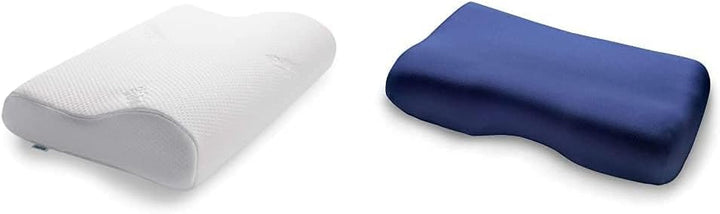 TEMPUR Original Sleeping Pillow Memory Foam, Pernă ergonomică de susținere a gâtului pentru cei care dorm lateral și pe spate, Fermă, M (50 X 31 X 10/7 Cm), Alb