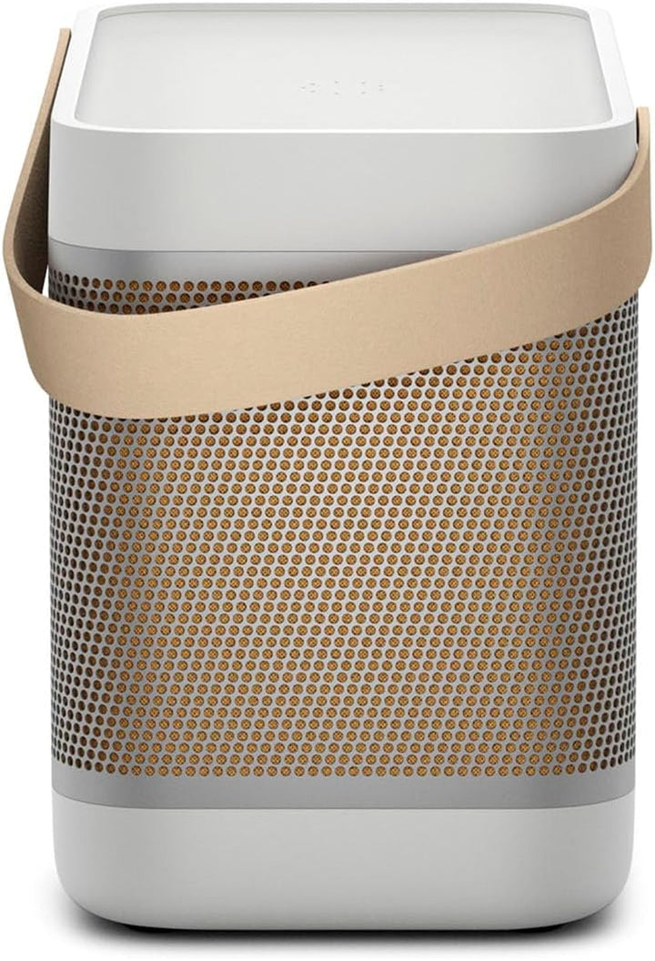 Bang & Olufsen Beolit 20 - Boxă portabilă Bluetooth portabilă fără fir, puternică, cu sunet la 360 de grade și stație de încărcare Qi integrată - Grey Mist