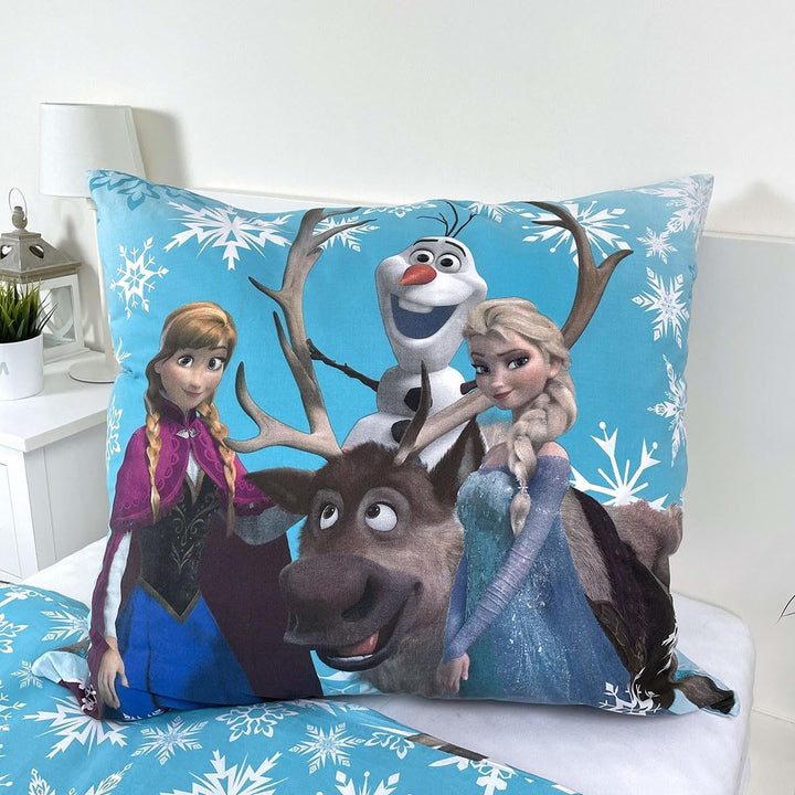 Disney Frozen Snowflakes 03 Kinderbettwäsche Bettbezug 160 X 200 Cm Und Kissenbezug 70 X 80 Cm 100% Baumwolle