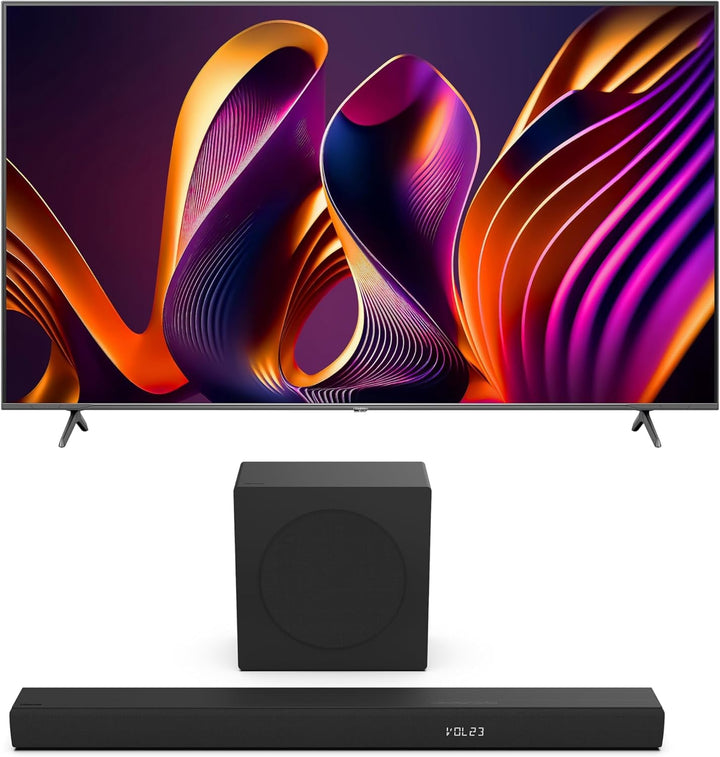Hisense 50E7NQ 126 Cm (50 Zoll) Fernseher, 4K UHD, QLED, HDR10, HDR10+ Decoding, HLG, Dolby Vision Atmos, 60Hz Panel, Smooth Motion, Bluetooth, Alexa Built-In, VIDAA Voice, Schwarz [2024]