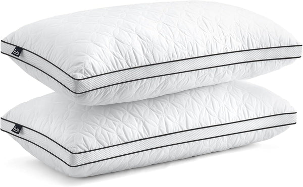 Pernă Bedstory 40X80Cm Set de 2 perne, pernă de dormit din microfibră 2X950G, pernă de pat respirabilă și lavabilă, ideală pentru un somn odihnitor profund, certificată Oeko-Tex