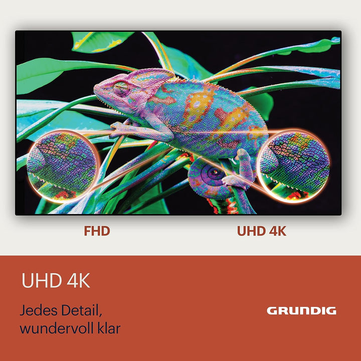 Grundig 50 VOE 84 Q Fernseher 50 Zoll (126 Cm) QLED TV, VPI 1800, Google TV, 4K UHD, Dolby Vision, HDR10+, Motion Picture Improvement, Chromecast Built-In, Bluetooth, Smart TV, Schwarz