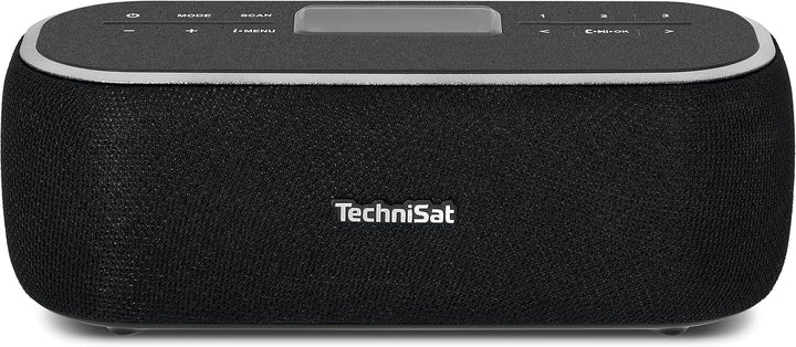 Technisat DIGITRADIO BT 1 - Difuzor Bluetooth portabil cu radio digital DAB+ (FM, ceas, alarmă cu temporizator, memorie favorite, funcție mâini libere, aux-in, butoane de selecție directă, baterie reîncărcabilă, 6 wați) Negru