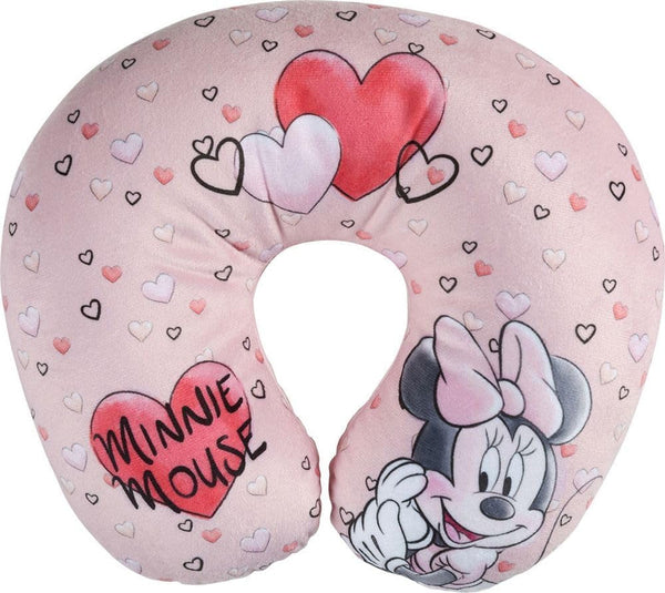 Tataway in Viaggio SI Cresce - Pernă de călătorie Disney Minnie Mouse | Material catifelat moale | Lavabil manual 30° | Umplere cu microperle | Scaun pentru copii potrivit de la 3 ani, Roz, mărime unică, catifea