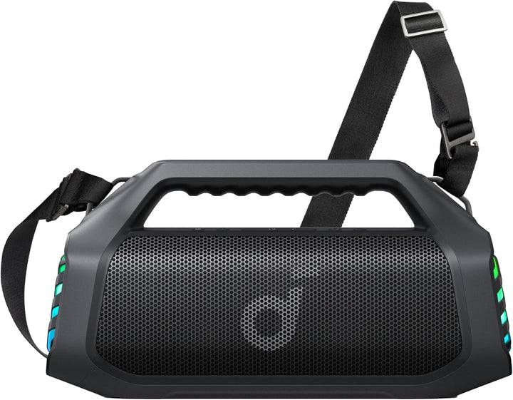 Boxă de exterior Soundcore Boom 2 Pro, 140 W, 2+2 canale, Bassup 2.0, 20 H, încărcare rapidă, IP68 rezistent la praf și apă, lumini RGB, USB-C, power bank, BT 5.3, boxă Bluetooth portabilă