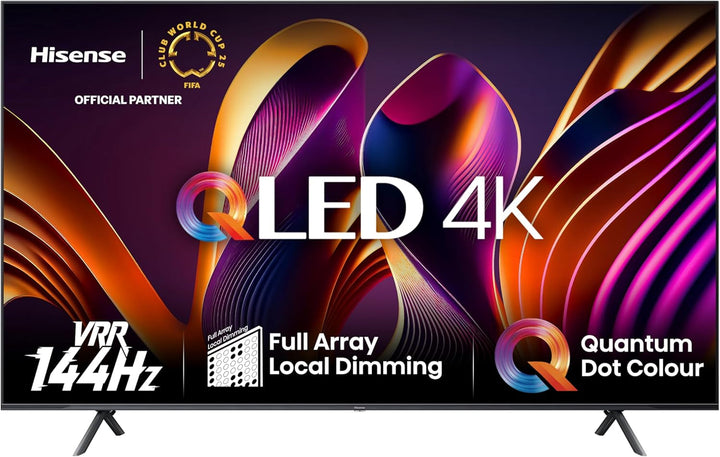 Hisense 50E7NQ 126 Cm (50 Zoll) Fernseher, 4K UHD, QLED, HDR10, HDR10+ Decoding, HLG, Dolby Vision Atmos, 60Hz Panel, Smooth Motion, Bluetooth, Alexa Built-In, VIDAA Voice, Schwarz [2024]