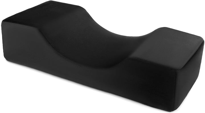 QWORK® Pernă pentru gene, pernă de machiaj de frumusețe în formă de U, pernă ergonomică pentru gene pentru alungire, pernă pentru gene din spumă de memorie pentru uz casnic în salonul de frumusețe (negru)
