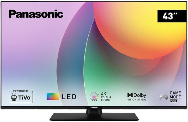 Panasonic TB-43W60AEZ, W60 Serie 43 Zoll 4K Ultra HD LED Smart TV, 2024, Tivo, 4K-Farbengine, Dolby Vision & Atmos, Game Mode Plus, Für EIN Außergewöhnliches Visuelles Erlebnis