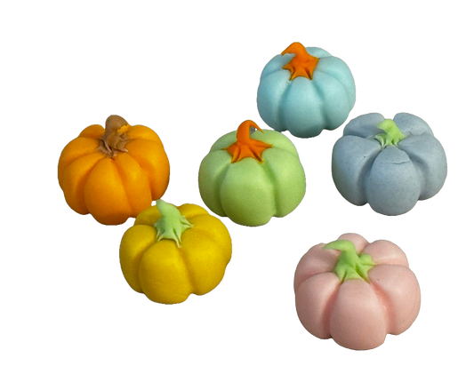 Set of 6 edible sugar paste decorations, Bostani