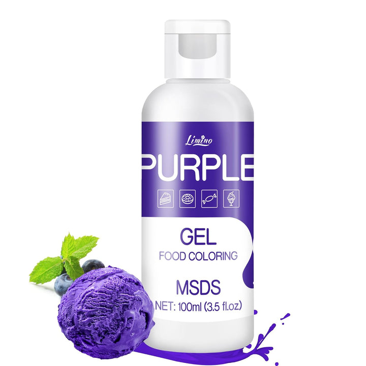 Lebensmittelfarbe Gel - 100Ml Gel Lebensmittel Farben Für Kuchen, Backen, Kekse, Macaron - Zuckerfrei Konzentrierte Farbe Food Coloring Für Tortendeko, Getränken, Osterei, DIY Slime (Weiß)