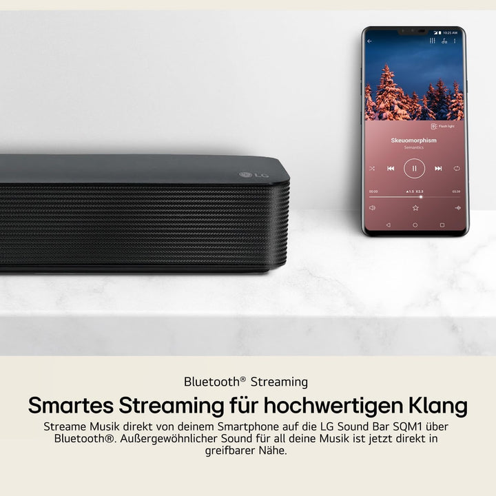 LG SQM1 2.0 Soundbar (40 Watt) Bluetooth, Optisch [2024], Schwarz