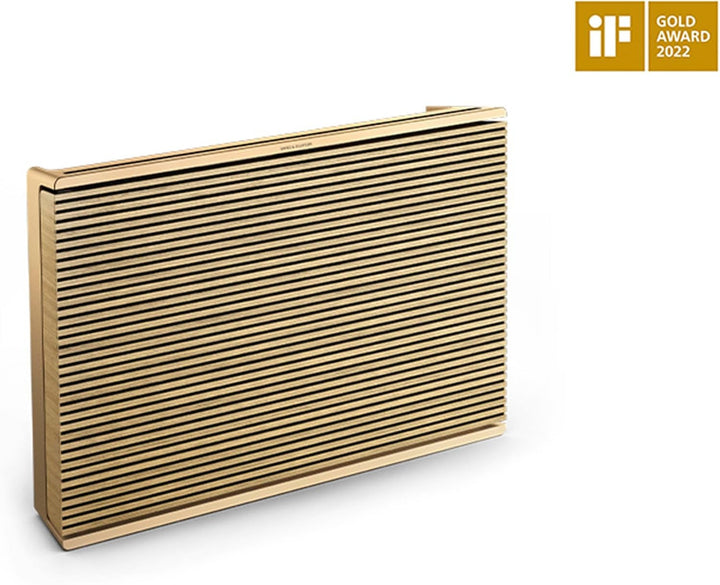 Bang & Olufsen Beosound Level - Difuzor portabil fără fir cu Wifi și Bluetooth (16 ore de funcționare a bateriei), Difuzor durabil certificat Cradle to Cradle - Gold Tone/Wood