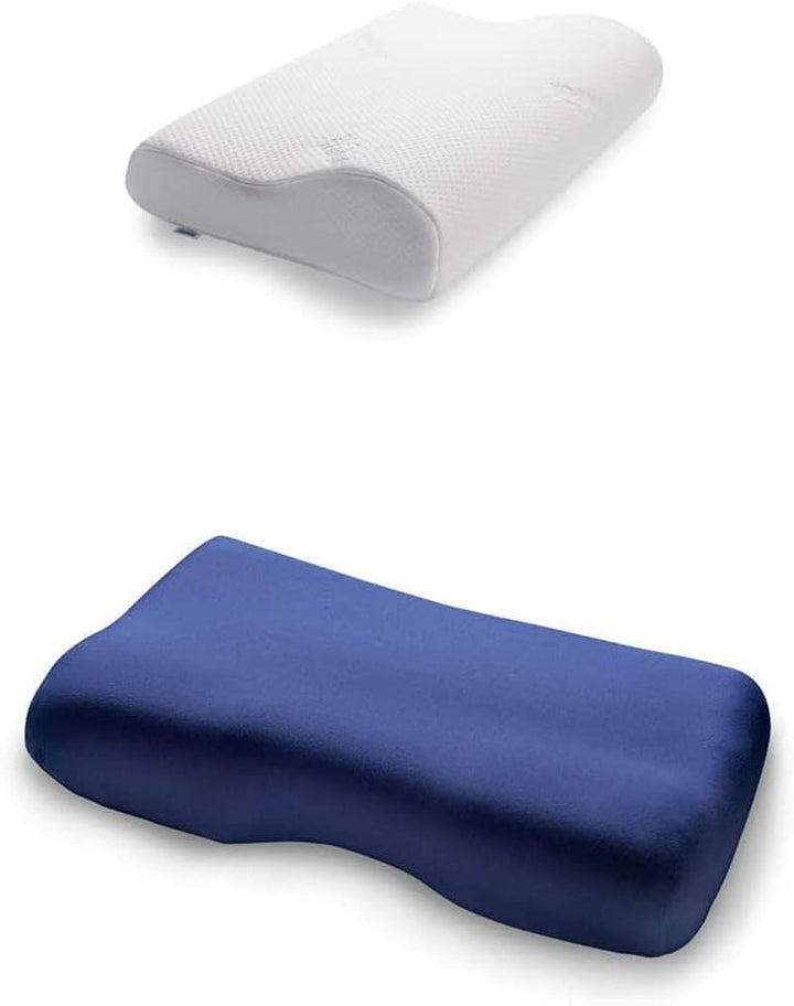TEMPUR Original Sleeping Pillow Memory Foam, Pernă ergonomică de susținere a gâtului pentru cei care dorm lateral și pe spate, Fermă, M (50 X 31 X 10/7 Cm), Alb