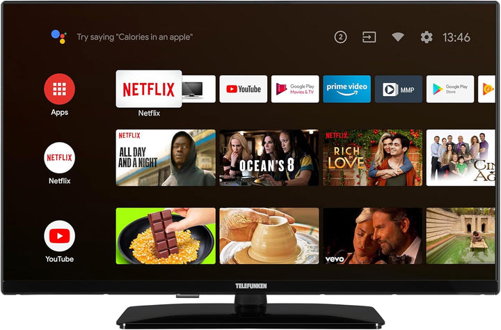 Telefunken Android TV 40 Zoll Fernseher (Full HD Smart TV, HDR, Triple-Tuner, Bluetooth) XF40AN750M, Schwarz