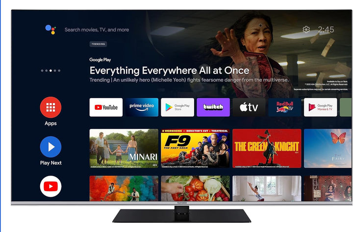 Telefunken Android TV 40 Zoll Fernseher (Full HD Smart TV, HDR, Triple-Tuner, Bluetooth) XF40AN750M, Schwarz