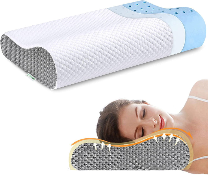 Pernă din spumă de memorie Pernă, pernă de sprijin pentru gât, pernă ergonomică pentru gât Pentru diferite poziții de dormit Cu capac detașabil
