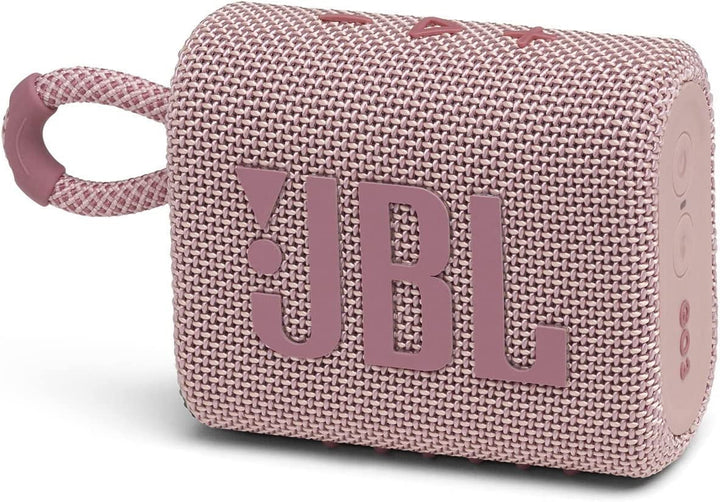 Difuzor Bluetooth mic JBL GO 3 - Alb - Difuzor portabil, rezistent la apă, pentru deplasări - Timp de redare de până la 5 ore cu o singură încărcare a bateriei