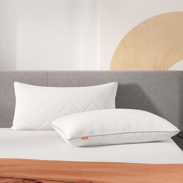 Pernă Sweetnight 40X80 Pernă pentru dormit lateral Pernă moale și de susținere Pernă de dormit Lavabilă Pernă pentru copii Pânză dublă matlasată 800G Umplutură de pernă cu fermoar (40 X 80 Cm)