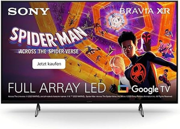 Sony BRAVIA XR, XR-50X90S, 50 Zoll Fernseher, Full Array LED, 4K HDR 120Hz, Google TV, Smart TV, Works with Alexa, Mit Exklusiven Ps5-Features, HDMI 2.1, Gaming-Menü Mit ALLM + VRR, 24 + 12M Garantie