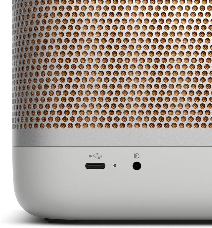 Bang & Olufsen Beolit 20 - Boxă portabilă Bluetooth portabilă fără fir, puternică, cu sunet la 360 de grade și stație de încărcare Qi integrată - Grey Mist
