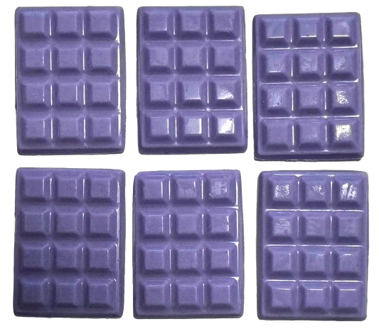 Mini white chocolate tablets for decoration, 3.5*2.5 cm - purple lilac