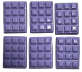 Mini tablettes de chocolat blanc pour décoration, 3,5*2,5 cm - violet lilas