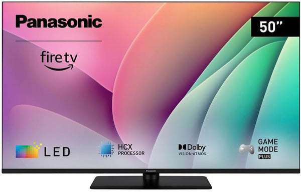 Panasonic TV-50W80AEZ, W80 Serie 50 Zoll 4K Ultra HD LED Smart TV, 2024, Fire TV, Dolby Vision & Atmos, Game Mode Plus, Alexa Sprachsteuerung, Airplay, Schwarz