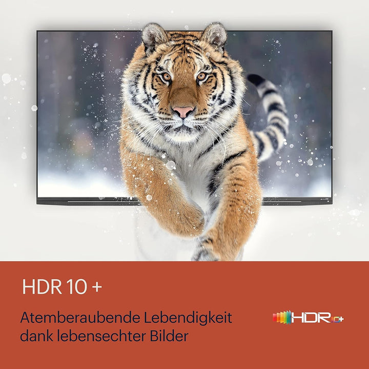 Grundig 50 VOE 84 Q Fernseher 50 Zoll (126 Cm) QLED TV, VPI 1800, Google TV, 4K UHD, Dolby Vision, HDR10+, Motion Picture Improvement, Chromecast Built-In, Bluetooth, Smart TV, Schwarz