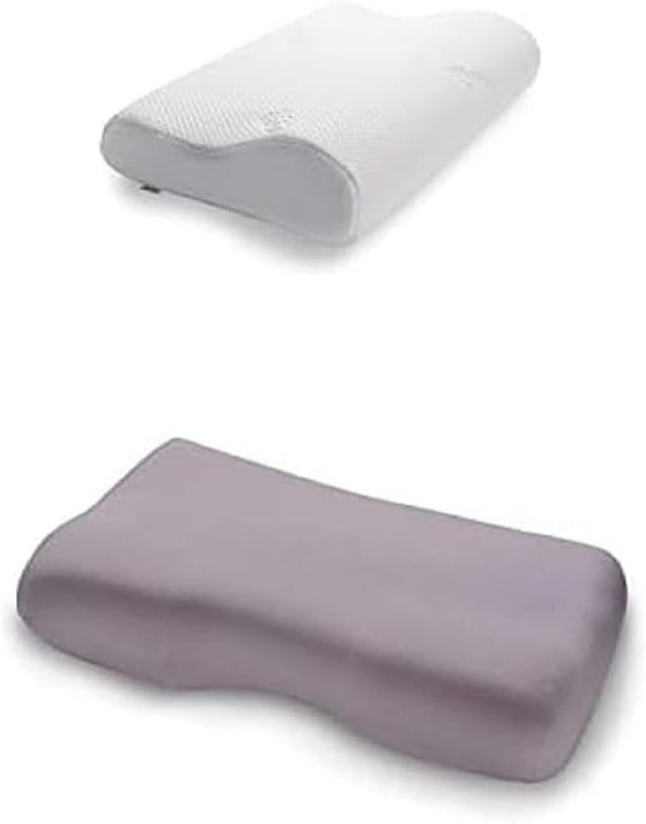 TEMPUR Original Sleeping Pillow Memory Foam, Pernă ergonomică de susținere a gâtului pentru cei care dorm lateral și pe spate, Fermă, M (50 X 31 X 10/7 Cm), Alb