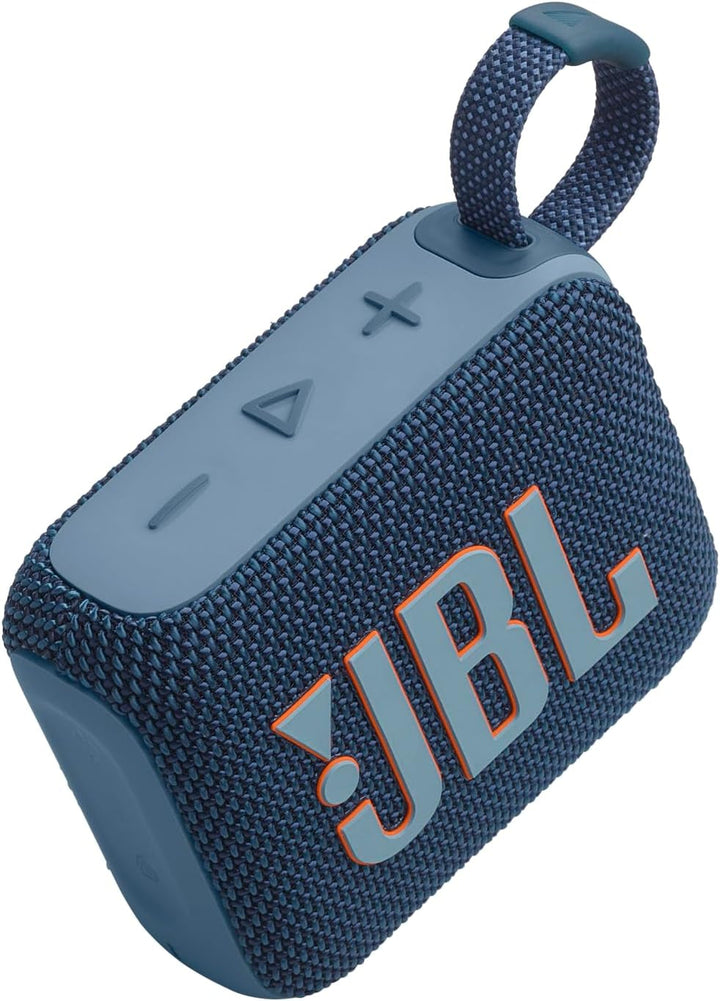 JBL Go 4 - Albastru - Boxă portabilă Bluetooth cu sunet JBL Pro, bas profund și funcție Playtime Boost - rezistentă la apă și praf - 7 ore de funcționare