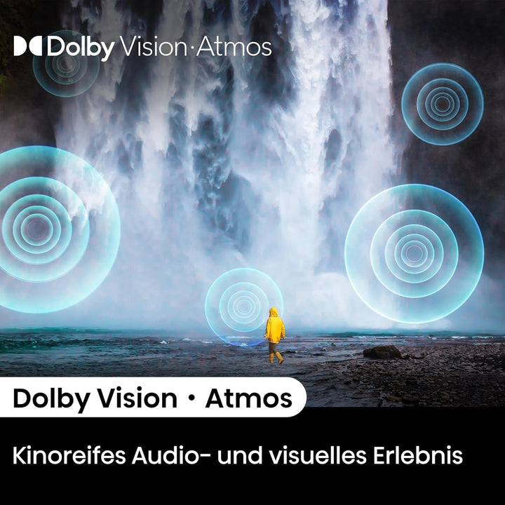 Hisense 50E7NQ 126 Cm (50 Zoll) Fernseher, 4K UHD, QLED, HDR10, HDR10+ Decoding, HLG, Dolby Vision Atmos, 60Hz Panel, Smooth Motion, Bluetooth, Alexa Built-In, VIDAA Voice, Schwarz [2024]