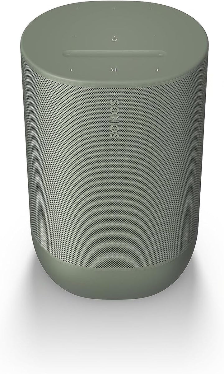 Sonos Move 2 | Difuzor WLAN portabil cu WLAN, Bluetooth, compatibil cu Amazon Alexa, autonomie de cel puțin 24 de ore și stație de încărcare wireless - Alb