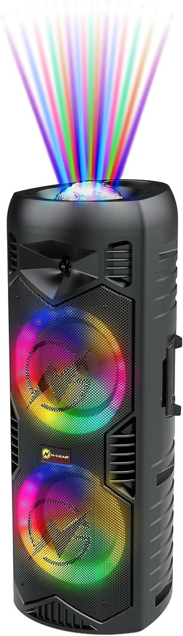 Let'S Go Party 5150 Music Box Bluetooth : Ultimate Party Box cu difuzoare duble 200W 6-Inch - Difuzor portabil de karaoke cu microfon fără fir, 5H Playtime, telecomandă și spectacol de lumini