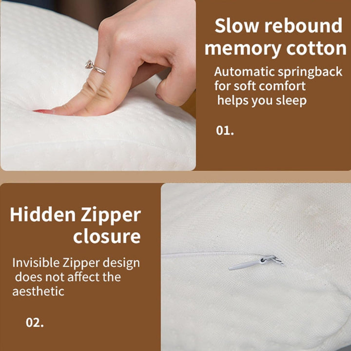 MINGZE Multifuncțional Memory Foam Pillow Neck Pillow Foam, Bow U-Shaped Neck Pillow, Slow Rebound Sleeping Pillow Rebound Pressure Pillow, Pillow Ice Silk for Hand And Neck Protection