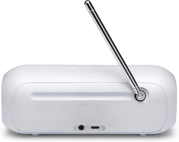 JBL Tuner 2 Radio Recorder - Alb - Difuzor Bluetooth portabil cu MP3, DAB+ și radio FM - Divertisment muzical wireless de până la 12 ore