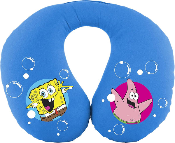 Bob Esponja Spongebob pernă de gât pentru copii. Super confortabil de călătorie, albastru