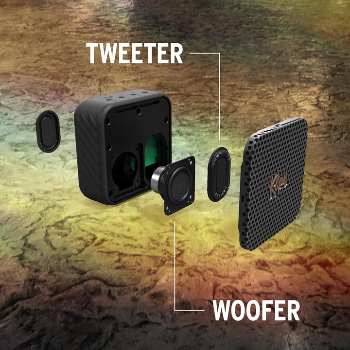 Klipsch Austin, Difuzor Bluetooth portabil cu microfon integrat, Bluetooth 5.3, autonomie 12 ore