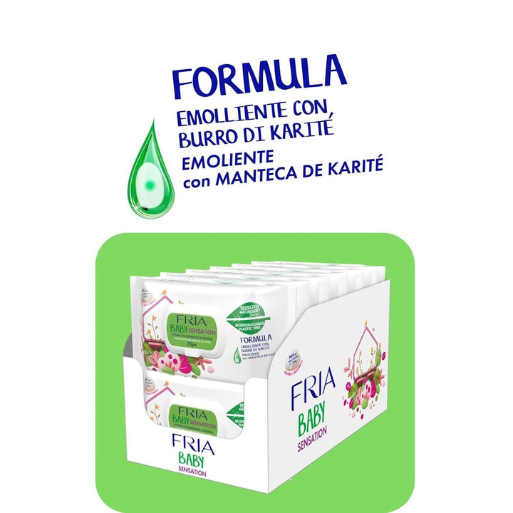 Fria Baby Sensation Wickeltücher, Mit Sheabutter Mit Hautberuhigender Wirkung, Dermatologisch Getestet, Maxi-Sparpackung Mit 840 Tüchern