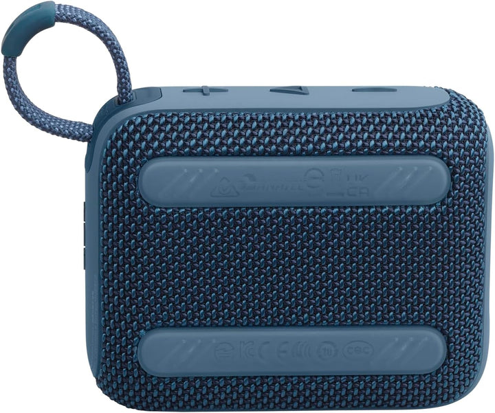 JBL Go 4 - Albastru - Boxă portabilă Bluetooth cu sunet JBL Pro, bas profund și funcție Playtime Boost - rezistentă la apă și praf - 7 ore de funcționare