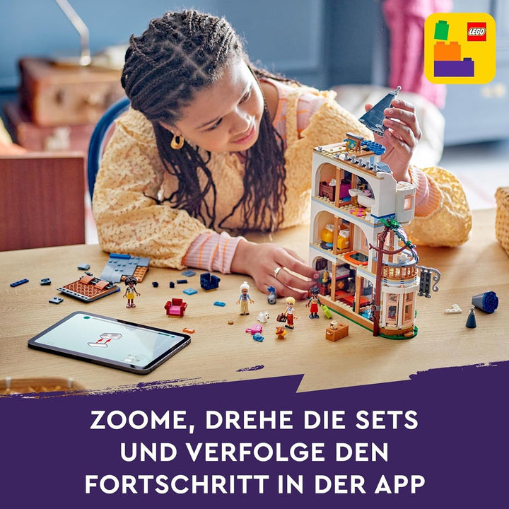 Castelul LEGO Friends cu cazare de vacanță, hotel Playset pentru copii și adolescenți de la 12 ani cu 4 figurine, câine și accesorii, idee de cadou pentru fete și băieți 42638