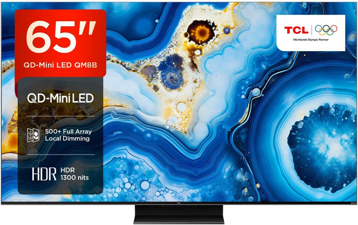 TCL 50QM8B Fernseher Miniled 50 Zoll, QLED, 144Hz, 4K HDR Premium 1250Nits, Google TV, Dolby Atmos, Onkyo, Game Master Pro 2.0