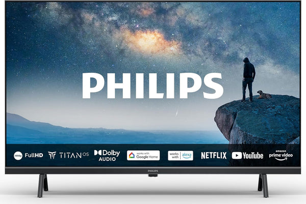 Philips 32PHS6009 HD LED Smart TV - 32-Zoll Display Mit Pixel-Präziser, HD Titan OS Plattform Und Dolby Digital - Funktioniert Mit Alexa Und Google Sprachassistent – Matt Schwarzer