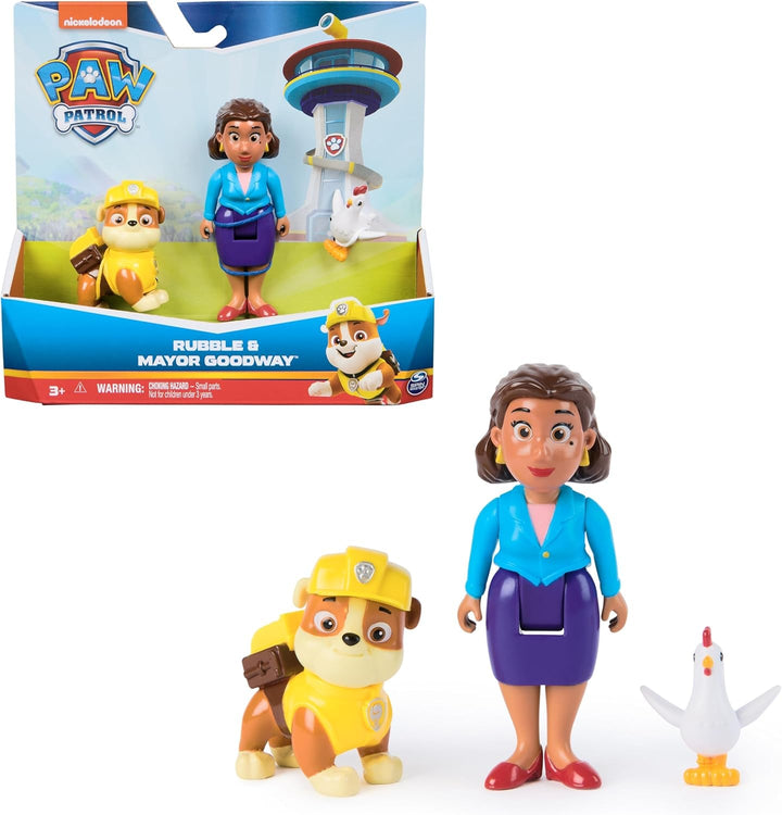 PAW PATROL Hero Pups - Set de figurine de acțiune cu 1 figurină de câine Chase, 1 figurină de pisică chaos și 1 figurină de primar know-it-all, jucărie potrivită pentru copii cu vârsta de peste 3 ani