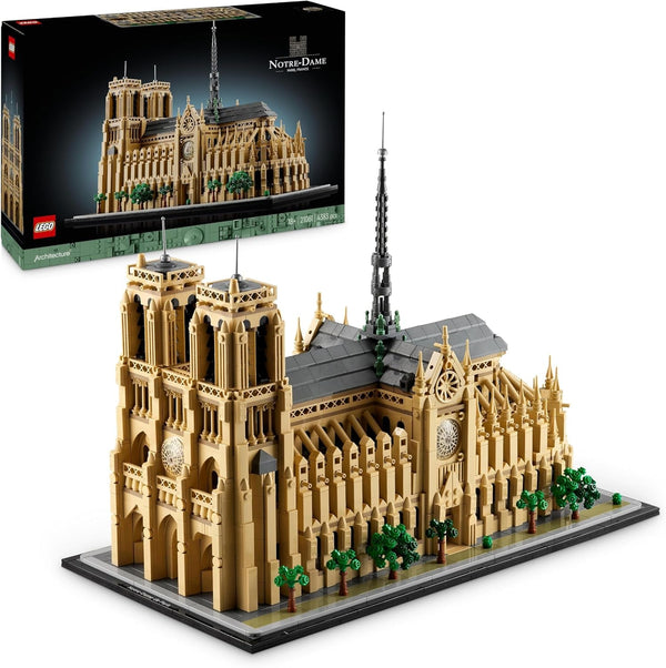 LEGO Architecture Notre-Dame De Paris, piesă de colecție pentru adulți, suvenir din Franța, cadou pentru femei, bărbați, globetrotteri și toți pasionații de istorie, model arhitectural 21061