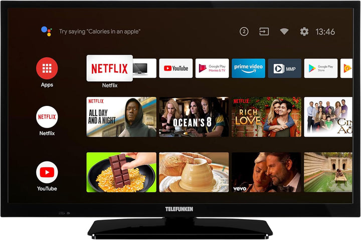 Telefunken Android TV 40 Zoll Fernseher (Full HD Smart TV, HDR, Triple-Tuner, Bluetooth) XF40AN750M, Schwarz