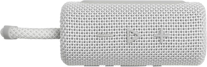 Difuzor Bluetooth mic JBL GO 3 - Alb - Difuzor portabil, rezistent la apă, pentru deplasări - Timp de redare de până la 5 ore cu o singură încărcare a bateriei
